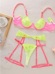 Load image into Gallery viewer, Lace Heart Lingerie Set