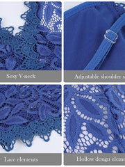 Load image into Gallery viewer, Deep V-neck Lace Halter Top