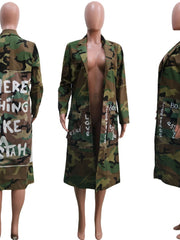 Load image into Gallery viewer, Long Sleeve Camouflage Coat