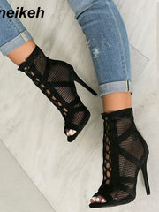 Load image into Gallery viewer, Mesh High Heel