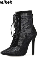 Load image into Gallery viewer, Mesh High Heel