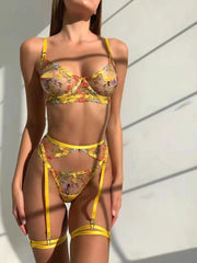 Load image into Gallery viewer, Three-Piece Set Lingerie Set