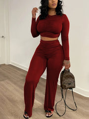 Load image into Gallery viewer, Ruched Front Two-Piece Set