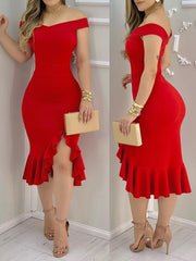 Load image into Gallery viewer, Rhinestone Off Shoulder Dress