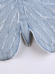 Load image into Gallery viewer, Butterfly Jeans Crop Top