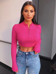 Load image into Gallery viewer, Flared Sleeve Crop Top