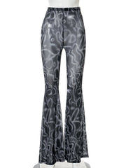 Load image into Gallery viewer, Flared Leg Sheer Pants