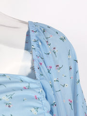 Load image into Gallery viewer, Sheer Lantern Sleeve Dress