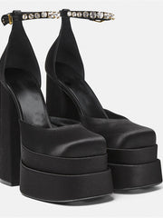 Load image into Gallery viewer, Chunky High Heel Shoes