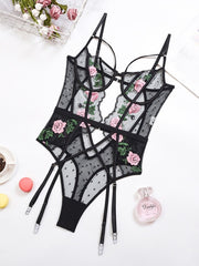 Load image into Gallery viewer, Floral Embroidered Lingerie Set