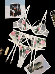 Load image into Gallery viewer, Floral Embroidered Lingerie Set