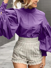 Load image into Gallery viewer, Long Lantern Sleeve Blouse