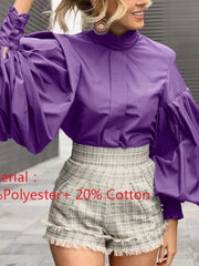 Load image into Gallery viewer, Long Lantern Sleeve Blouse