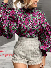 Load image into Gallery viewer, Long Lantern Sleeve Blouse