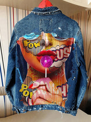 Load image into Gallery viewer, Custom Print Denim Jacket