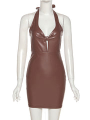 Load image into Gallery viewer, Faux Leather Dress