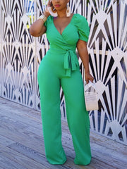 Load image into Gallery viewer, V-Neck Jumpsuit
