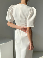 Load image into Gallery viewer, Ruffle Shoulder Sleeve Dress