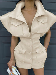 Load image into Gallery viewer, Oversized Collar Dress