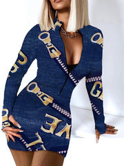 Load image into Gallery viewer, Long Sleeve Bodycon Dress