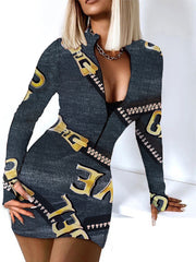 Load image into Gallery viewer, Long Sleeve Bodycon Dress