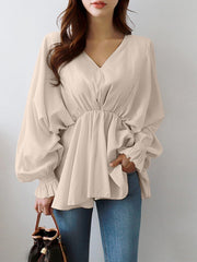 Load image into Gallery viewer, Long Sleeve Ruffle Blouse