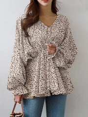 Load image into Gallery viewer, Long Sleeve Ruffle Blouse