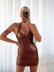 Load image into Gallery viewer, Faux Leather Dress