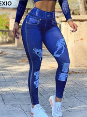 Load image into Gallery viewer, Jeans Print Leggings