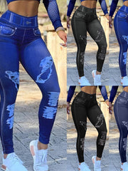 Load image into Gallery viewer, Jeans Print Leggings