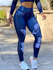 Load image into Gallery viewer, Jeans Print Leggings