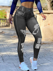 Load image into Gallery viewer, Jeans Print Leggings