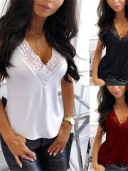 Load image into Gallery viewer, Lace V-Neck Top
