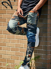 Load image into Gallery viewer, Patchwork Denim Pants