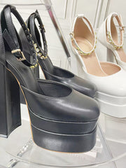 Load image into Gallery viewer, Chunky High Heel Shoes