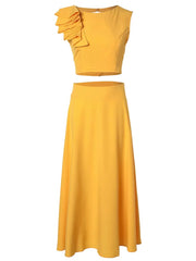 Load image into Gallery viewer, Crop Top & Skirt Set