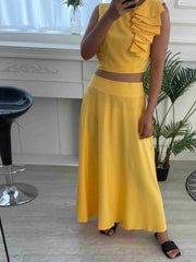 Load image into Gallery viewer, Crop Top & Skirt Set