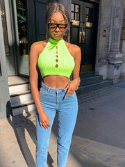 Load image into Gallery viewer, Halter Crop Top