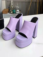 Load image into Gallery viewer, Chunky High Heel Shoes