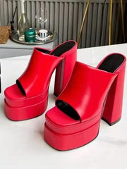 Load image into Gallery viewer, Chunky High Heel Shoes