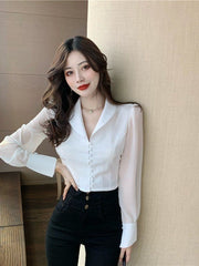 Load image into Gallery viewer, Turn-down Collar Long Sleeve Shirt