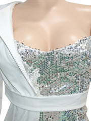 Load image into Gallery viewer, Sequined One Off-Shoulder Dress