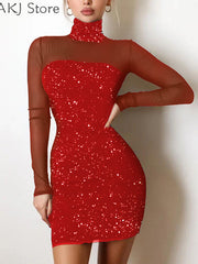 Load image into Gallery viewer, Sheer Long Sleeve Dress