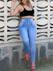 Load image into Gallery viewer, High Waist Denim Pants