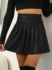 Load image into Gallery viewer, Faux Leather Pleated Skirt