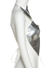 Load image into Gallery viewer, Asymmetric Faux Leather Top