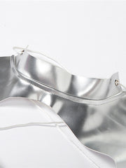 Load image into Gallery viewer, Asymmetric Faux Leather Top