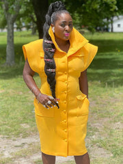 Load image into Gallery viewer, Oversized Collar Dress