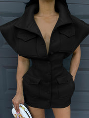 Load image into Gallery viewer, Oversized Collar Dress