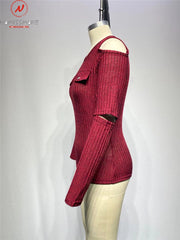 Load image into Gallery viewer, Cold Shoulder Sweater